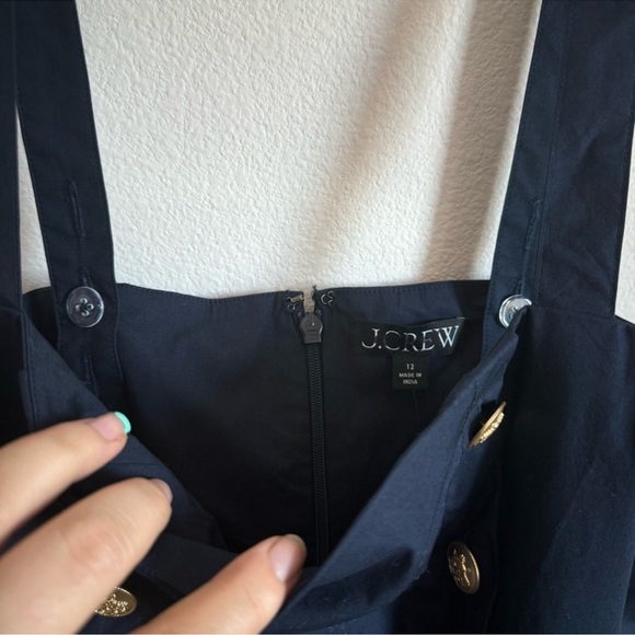 J. Crew Navy Mini Dress with Gold Buttons - Picture 7 of 10
